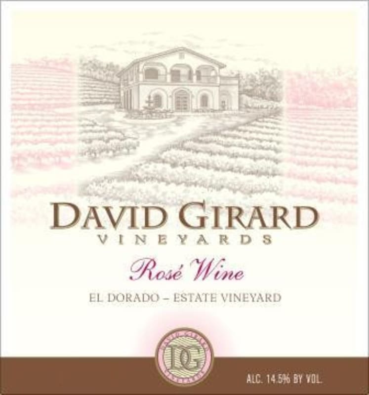 David Girard Rose 2013 Front Label