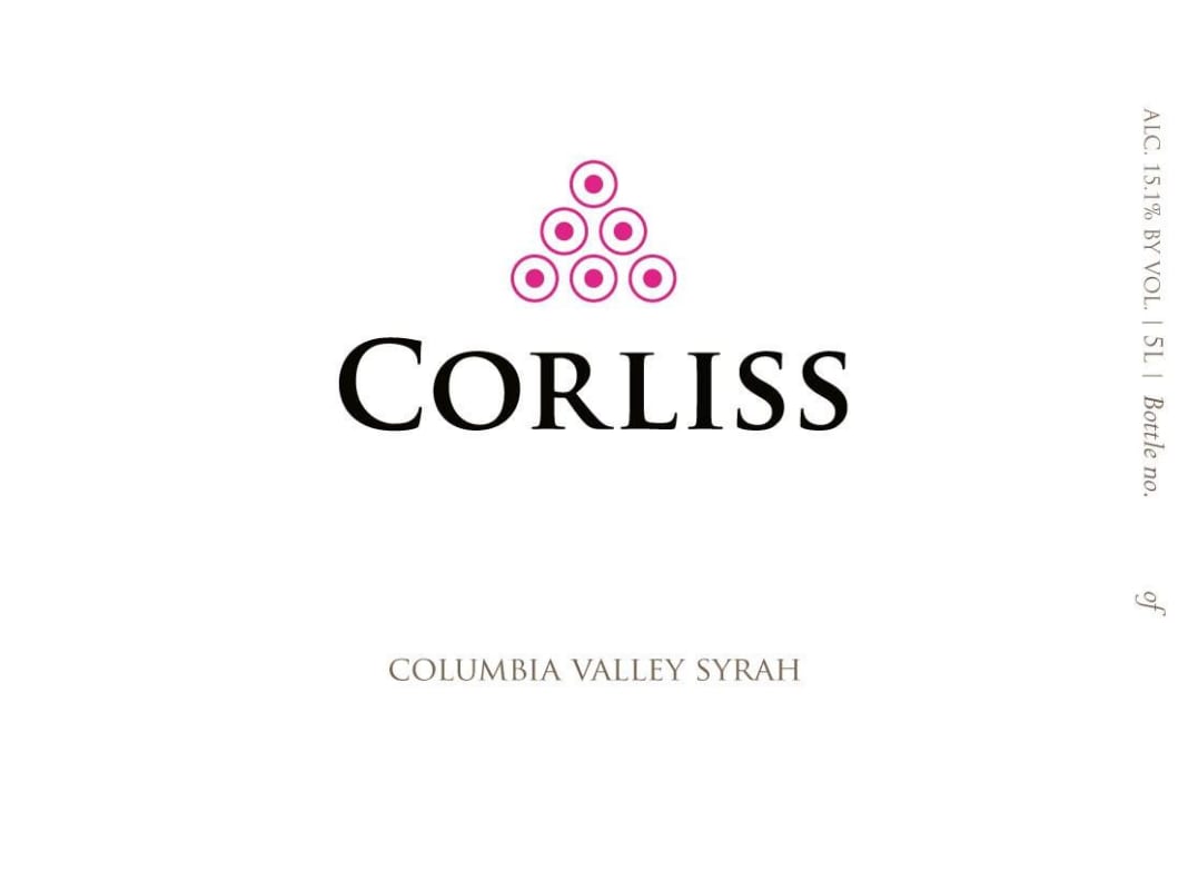 Corliss Syrah 2009 Front Label