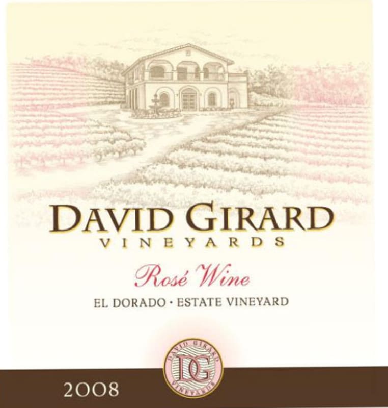 David Girard Rose 2008 Front Label