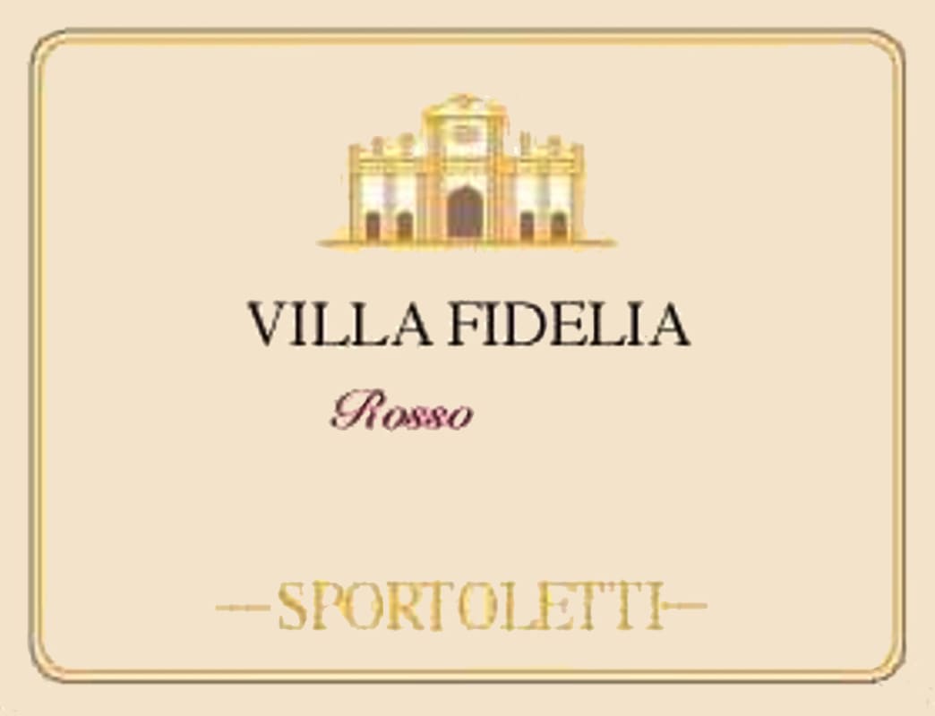 Sportoletti Villa Fidelia Rosso 2010 Front Label