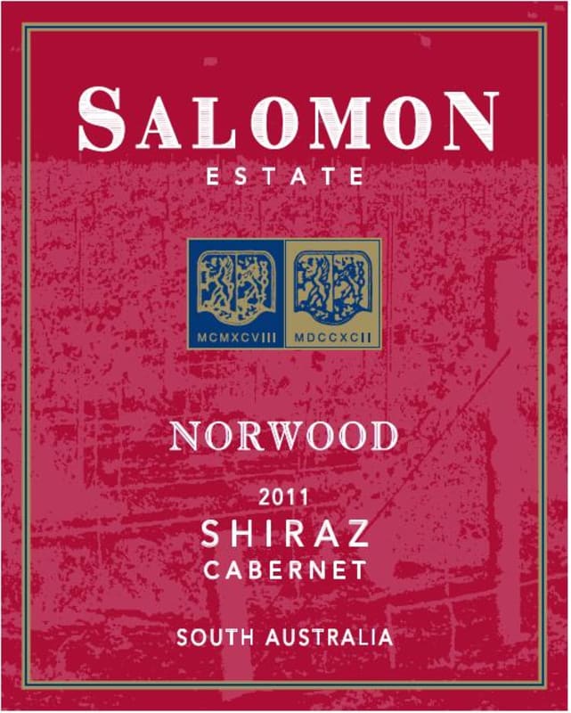 Salomon Wines Estate Norwood Shiraz Cabernet 2011 Front Label