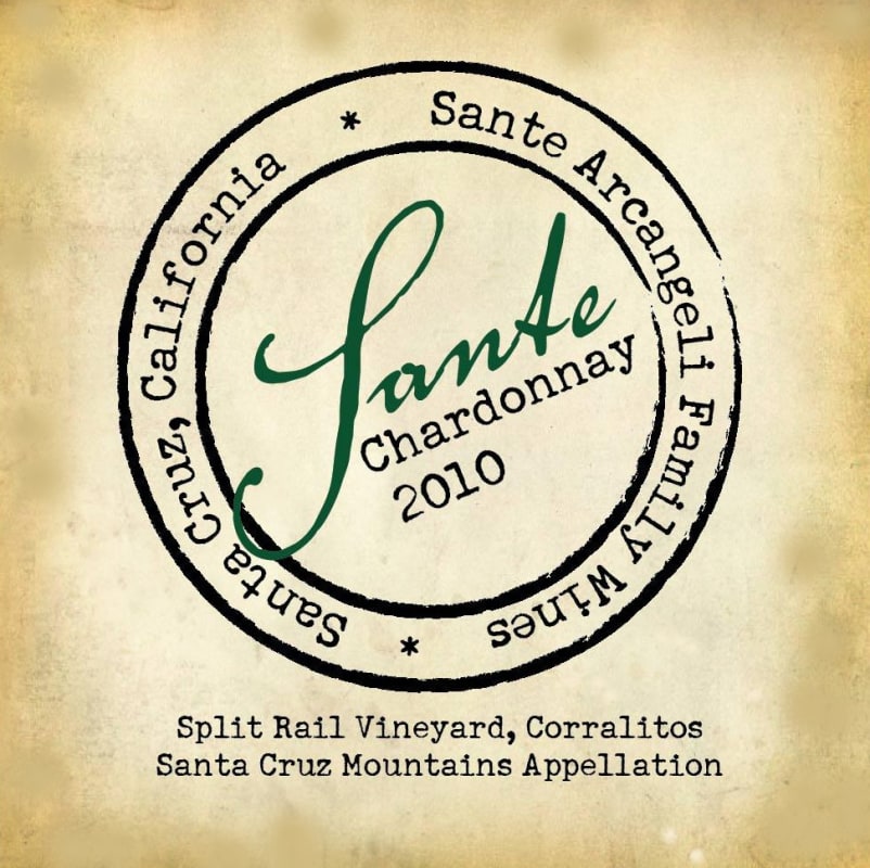 Sante Arcangeli Split Rail Vineyard Chardonnay 2010 Front Label