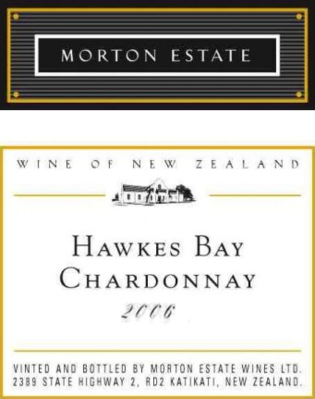 Morton Estate Hawkes Bay Chardonnay 2006 Front Label