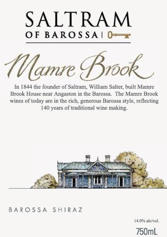 Saltram Wines Mamre Brook Shiraz 2006 Front Label