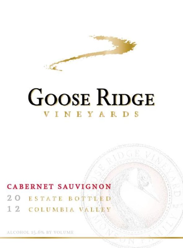 Goose Ridge Cabernet Sauvignon 2012 Front Label