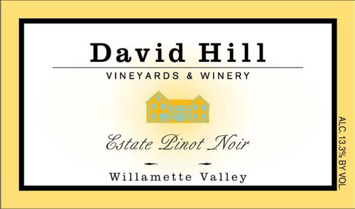 David Hill Winery Estate Pinot Noir 2010 Front Label