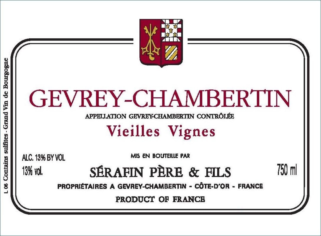 Domaine Serafin Gevrey-Chambertin Vieilles Vignes 2009 Front Label
