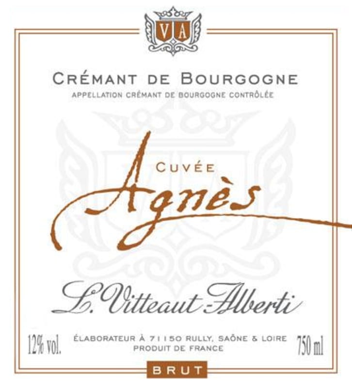 Vitteaut Alberti Cremant de Bourgogne Agnes Blanc de Blancs 2008 Front Label