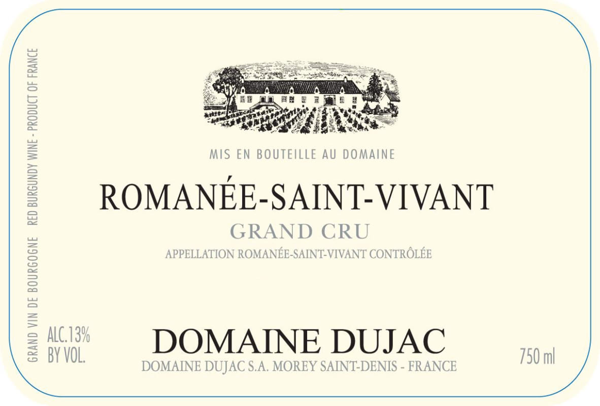 Domaine Dujac Romanee Saint Vivant Grand Cru 2008 Front Label