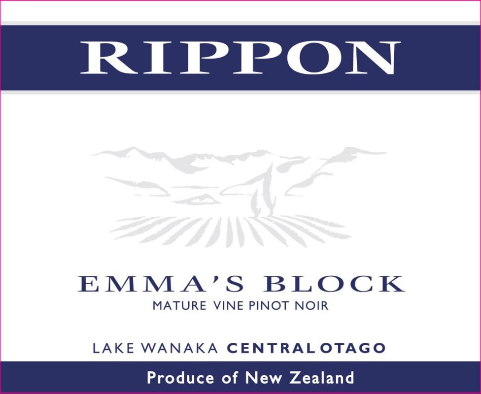 Rippon Vineyard Emma's Block Mature Vine Pinot Noir 2012 Front Label