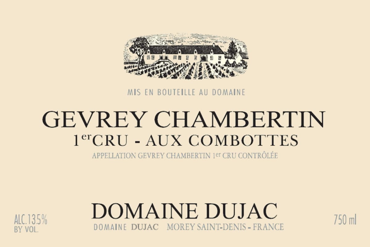 Domaine Dujac Gevrey Chambertin Aux Combottes Premier Cru 2014 Front Label