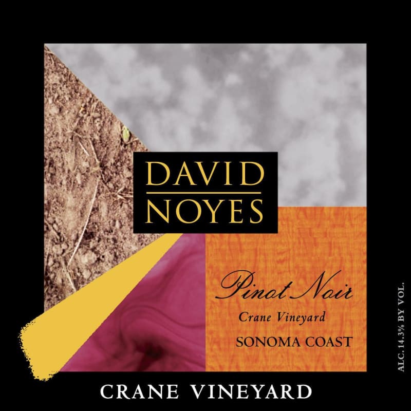 David Noyes Wines Crane Vineyard Pinot Noir 2012 Front Label