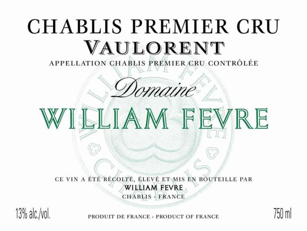 William Fevre Chablis Vaulorent Premier Cru 2011 Front Label