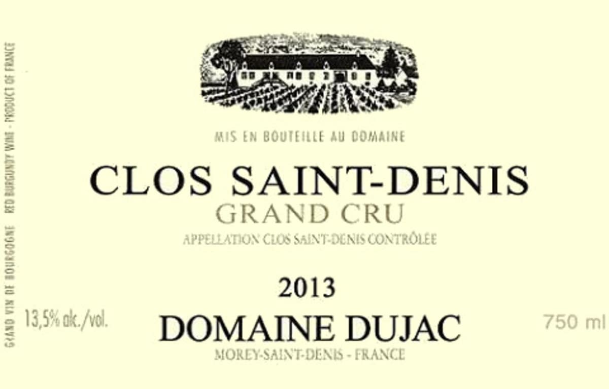 Domaine Dujac Clos Saint-Denis Grand Cru 2013 Front Label