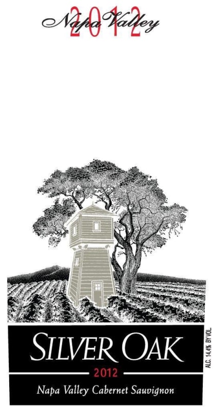 Silver Oak Alexander Valley Napa Valley Cabernet Sauvignon 2012 Front Label