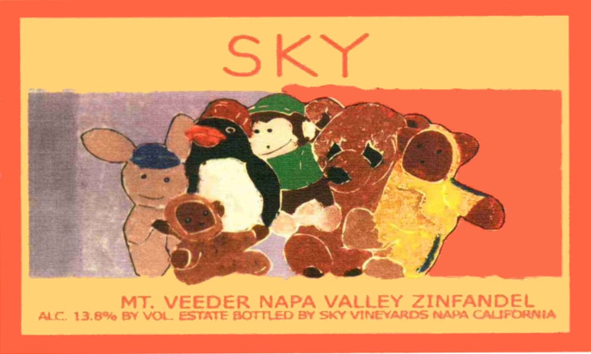 Sky Mt. Veeder Zinfandel 2012 Front Label
