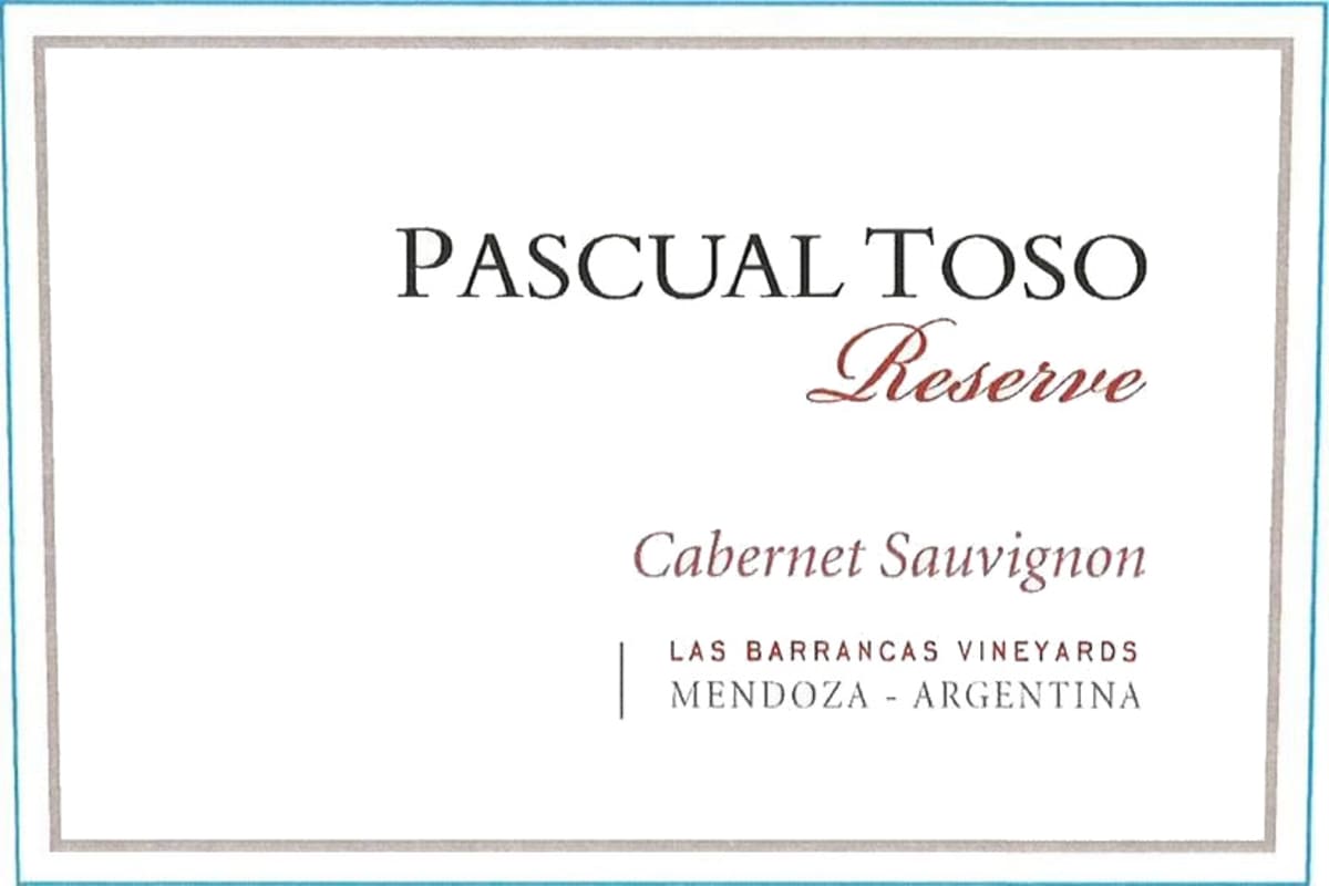 Pascual Toso Reserva Cabernet Sauvignon 2008 Front Label