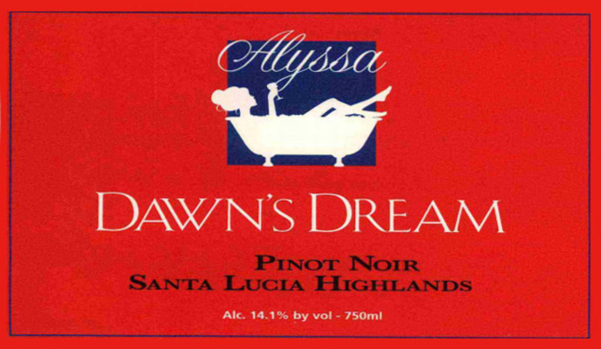 Dawn's Dream Winery Alyssa Pinot Noir 2014 Front Label