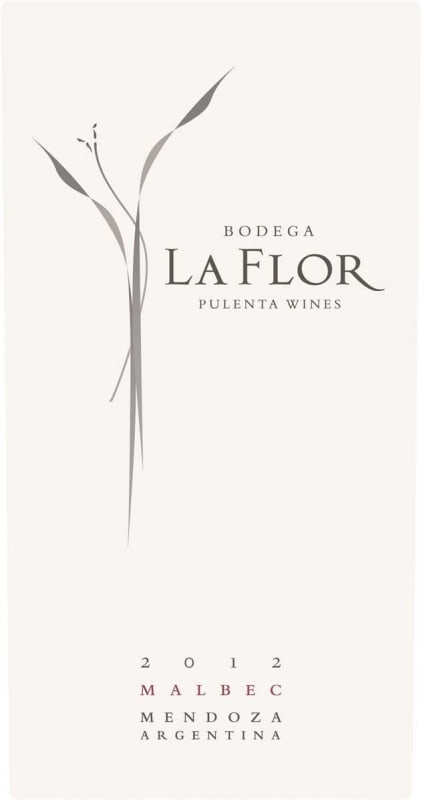 Pulenta La Flor Malbec 2012 Front Label