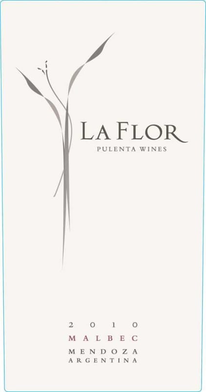 Pulenta La Flor Malbec 2010 Front Label