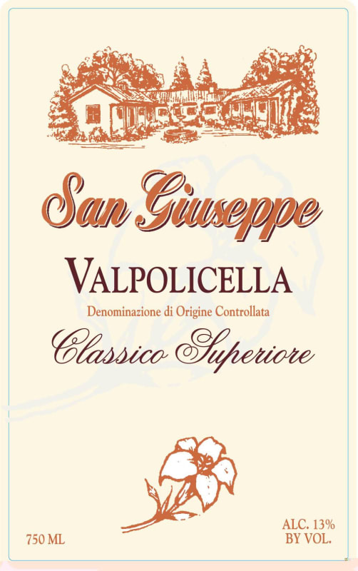 San Giuseppe Wine Company Valpolicella Classico Superiore 2010 Front Label