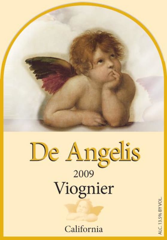 De Angelis Wines Viognier 2009 Front Label
