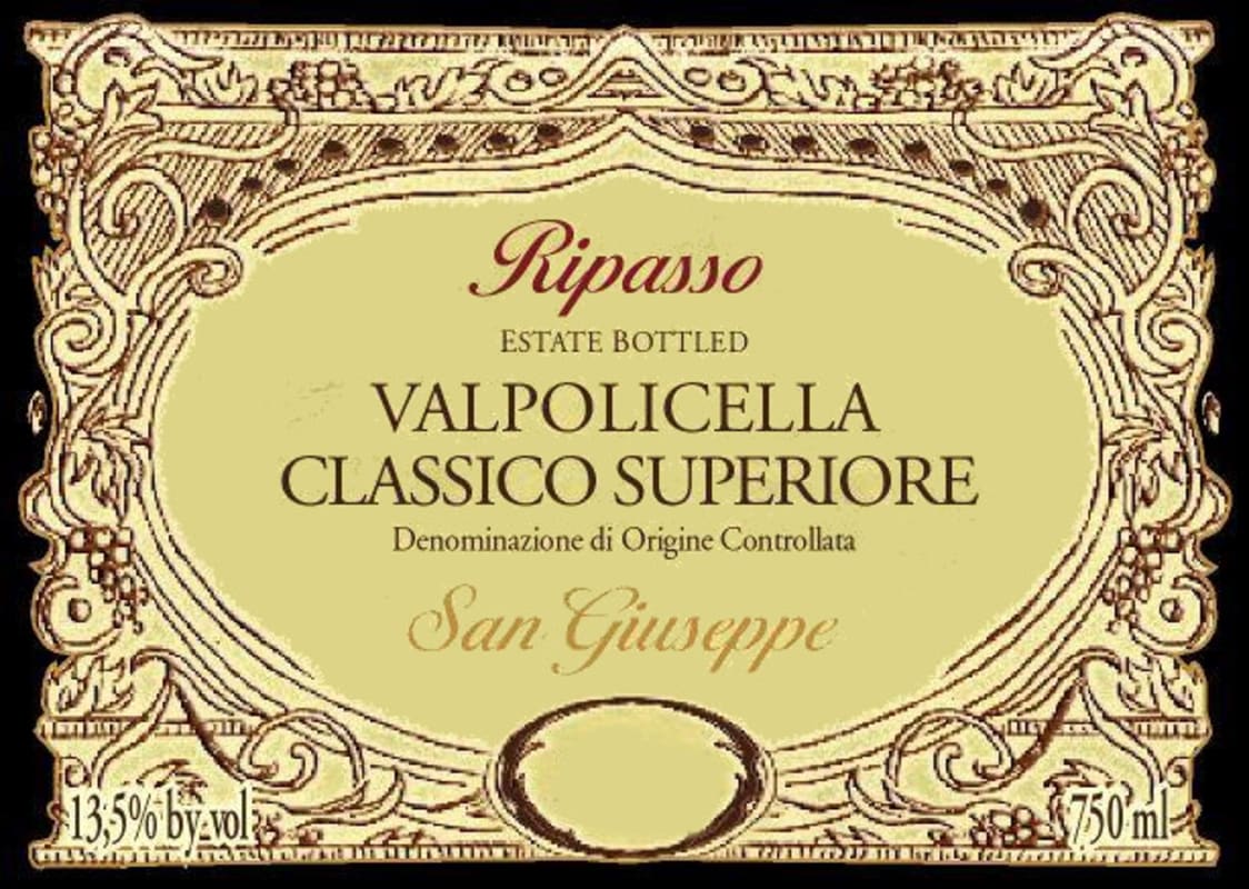 San Giuseppe Wine Company Valpolicella Ripasso Classico Superiore 2006 Front Label
