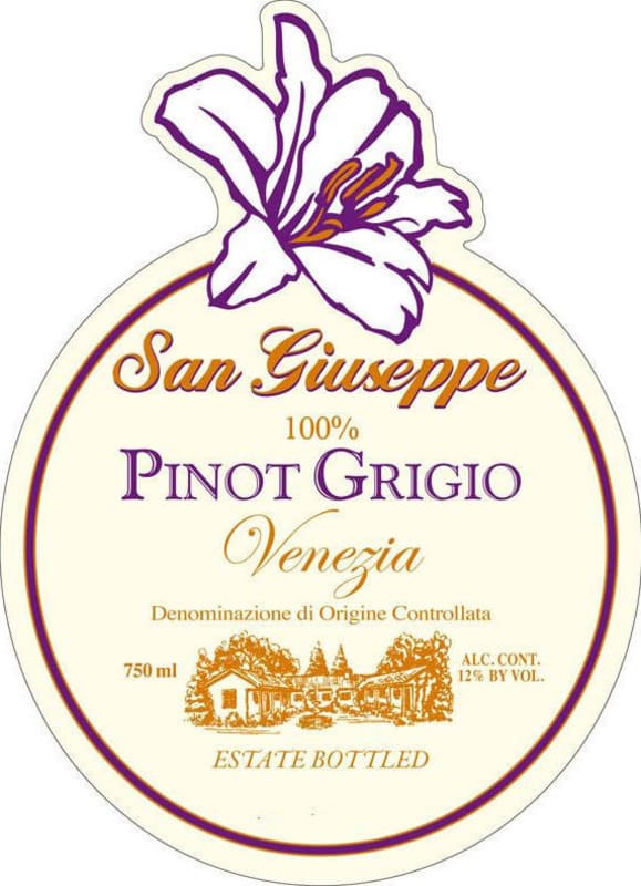 San Giuseppe Wine Company Venezia Pinot Grigio 2011 Front Label