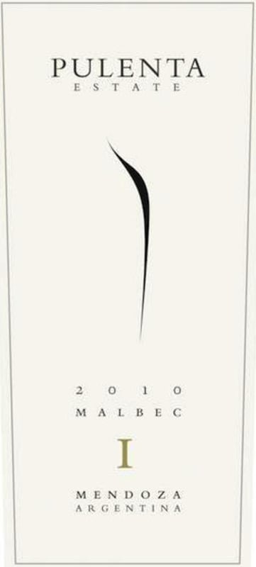 Pulenta Estate Malbec 2010 Front Label