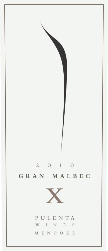 Pulenta X Gran Malbec 2010 Front Label