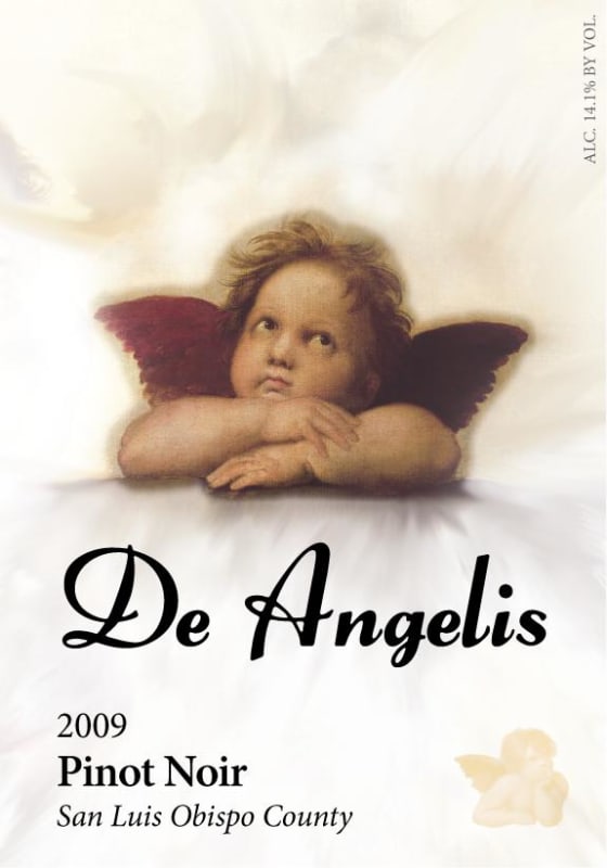 De Angelis Wines Pinot Noir 2009 Front Label
