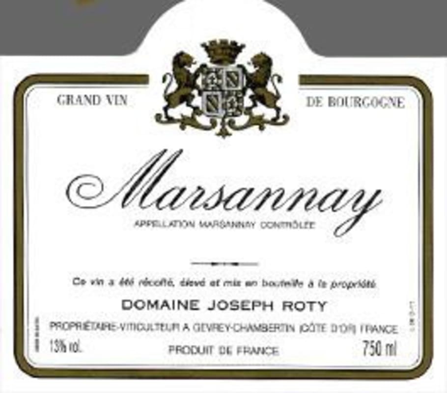 Domaine Joseph Roty Marsannay Rouge 2013 Front Label