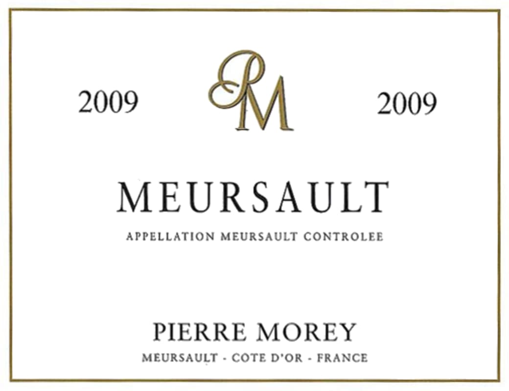 Domaine Pierre Morey Meursault 2009 Front Label