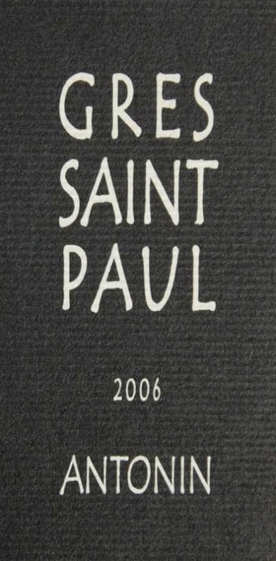 Gres St. Paul Coteaux du Languedoc Antonin 2006 Front Label