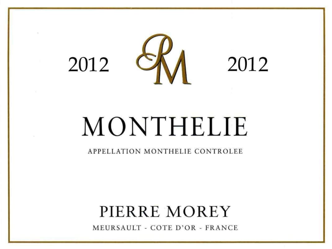 Domaine Pierre Morey Monthelie 2012 Front Label