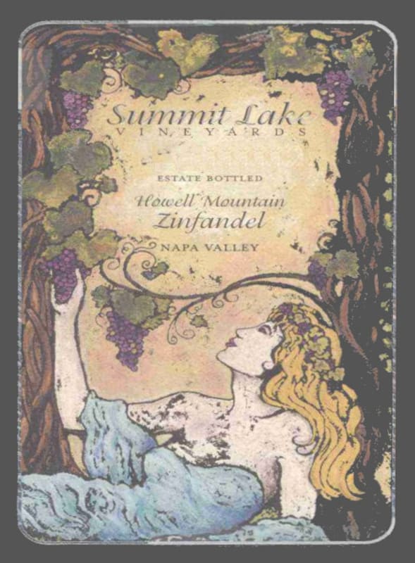 Summit Lake Howell Mountain Zinfandel 2002 Front Label