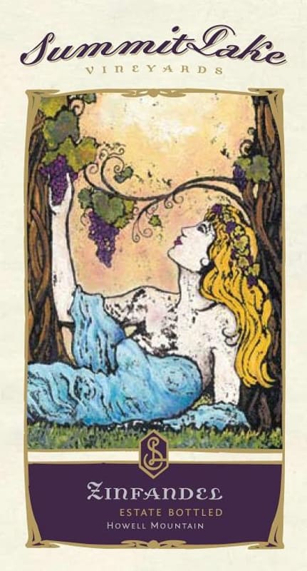 Summit Lake Howell Mountain Zinfandel 2008 Front Label