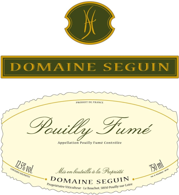 Domaine Herve Seguin Pouilly Fume 2014 Front Label