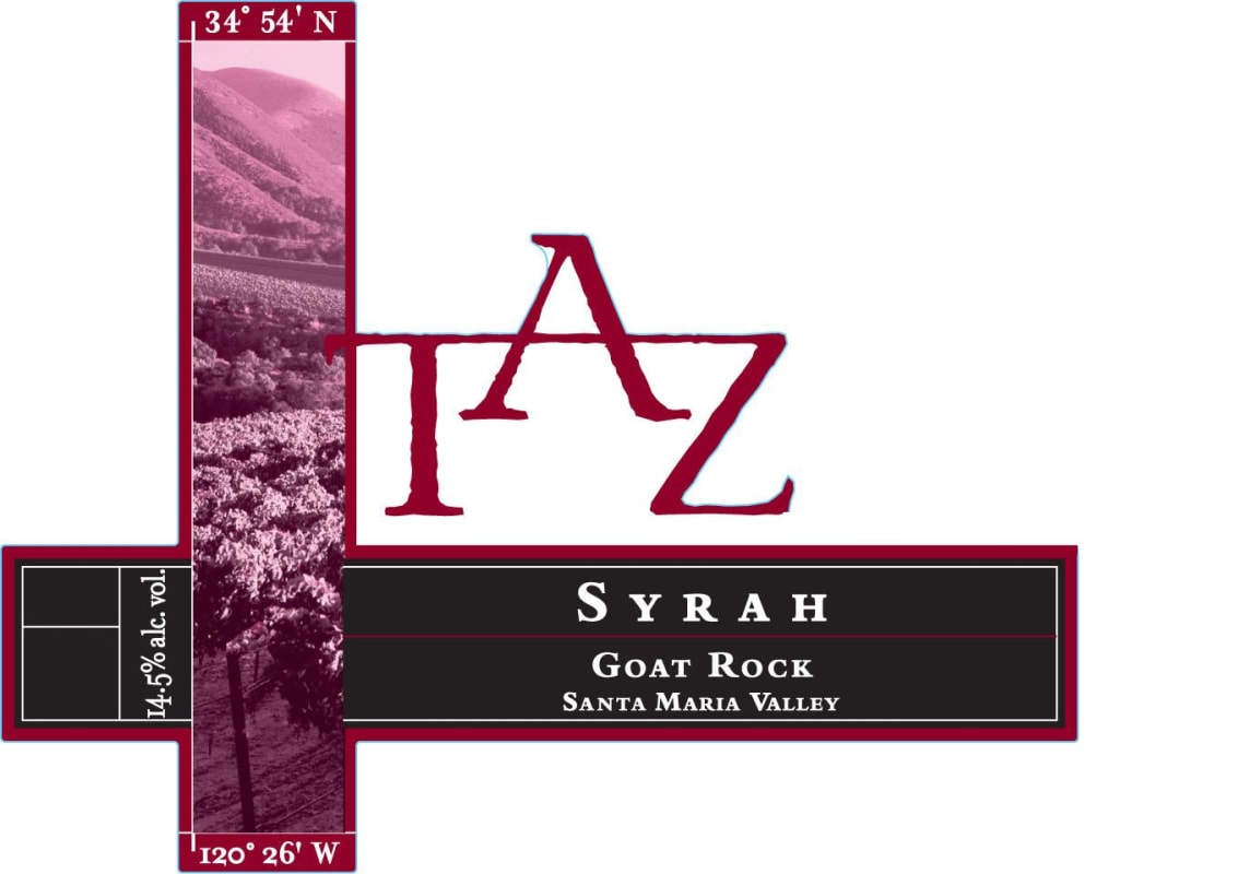TAZ Goat Rock Syrah 2008 Front Label