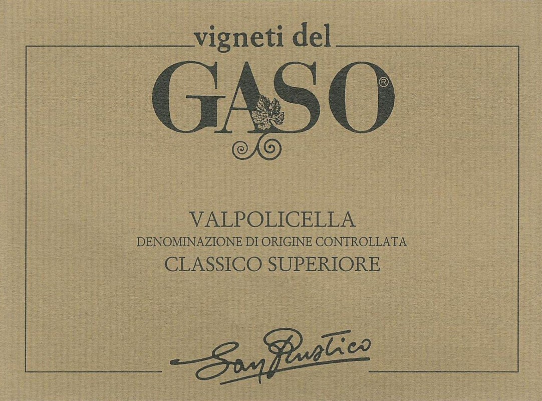San Rustico Valgatara SNC Valpolicella Ripasso Classico Superiore Vigneti del Gaso 2008 Front Label