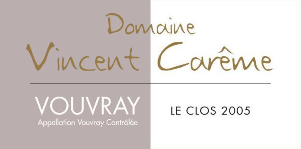 Domaine Vincent Careme Les Clos 2005 Front Label