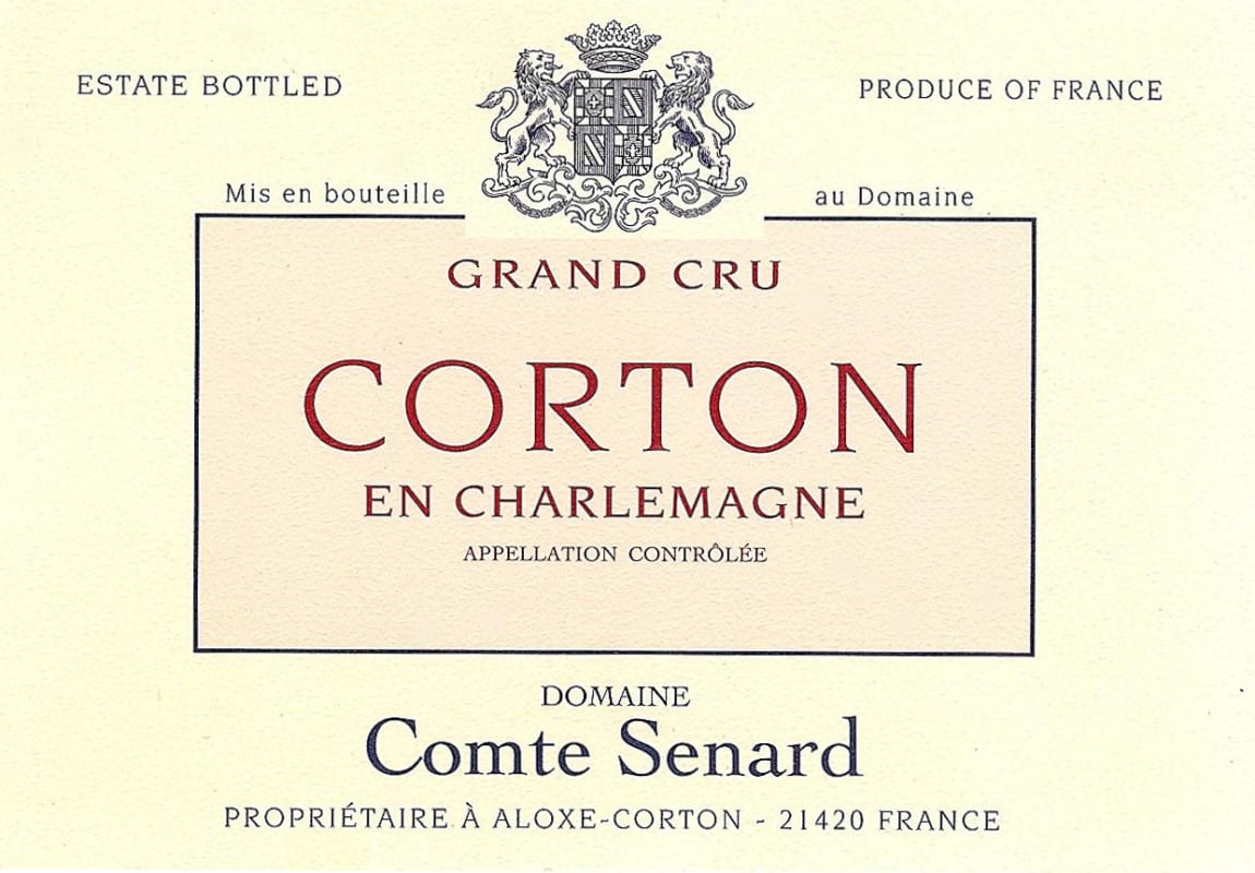 Dom. Comte Senard Corton Charlemagne Grand Cru 2007 Front Label