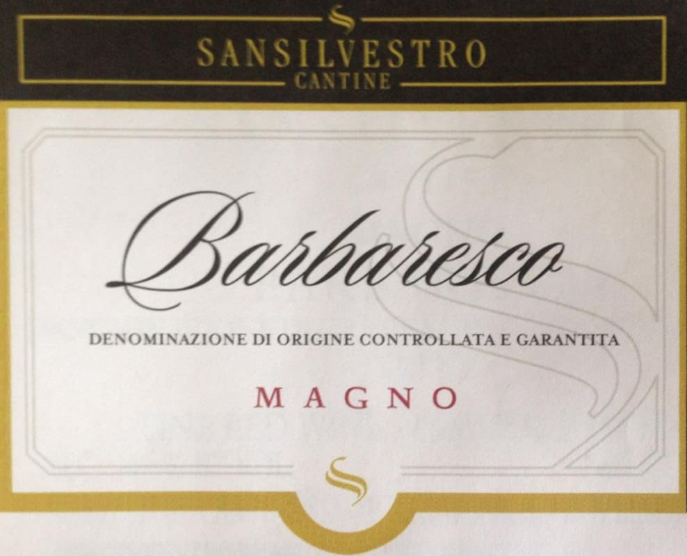 Chateau de Lidonne Barbaresco Magno 2012 Front Label