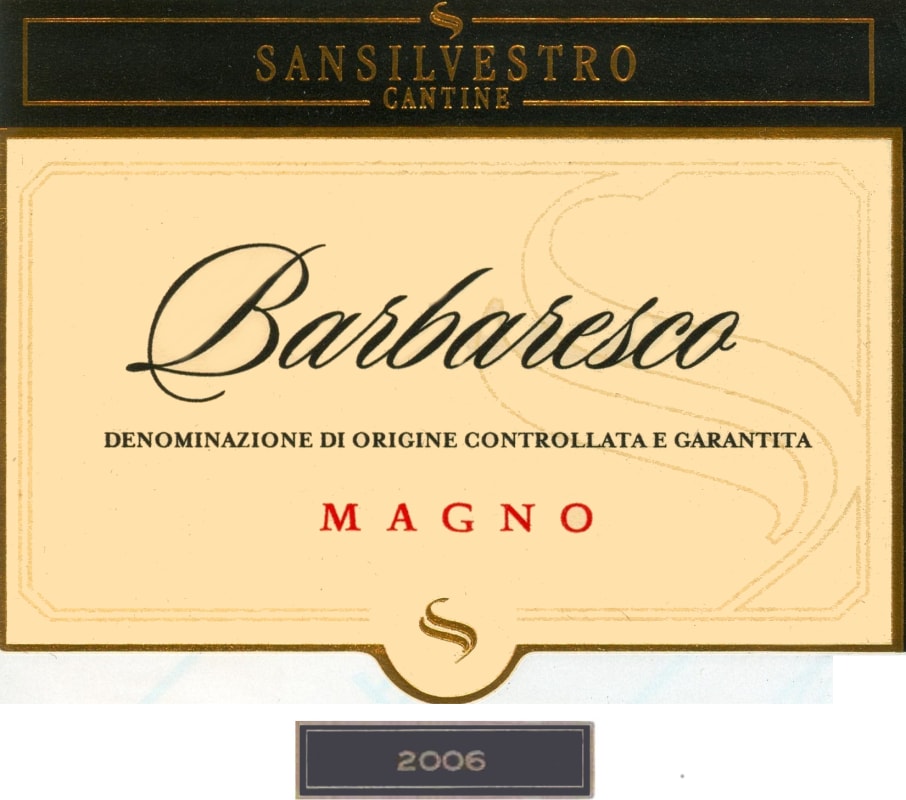 Chateau de Lidonne Barbaresco Magno 2006 Front Label