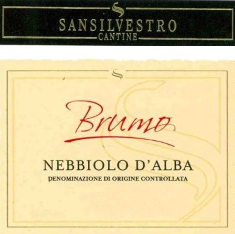 San Silvestro Brumo Nebbiolo d'Alba 2011 Front Label