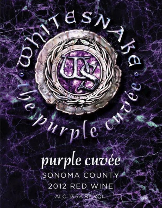De La Montanya Winery Whitesnake Purple Cuvee 2012 Front Label