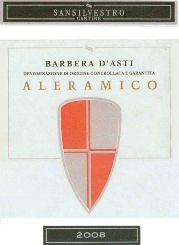 Chateau de Lidonne Barbera d'Asti Aleramico 2008 Front Label