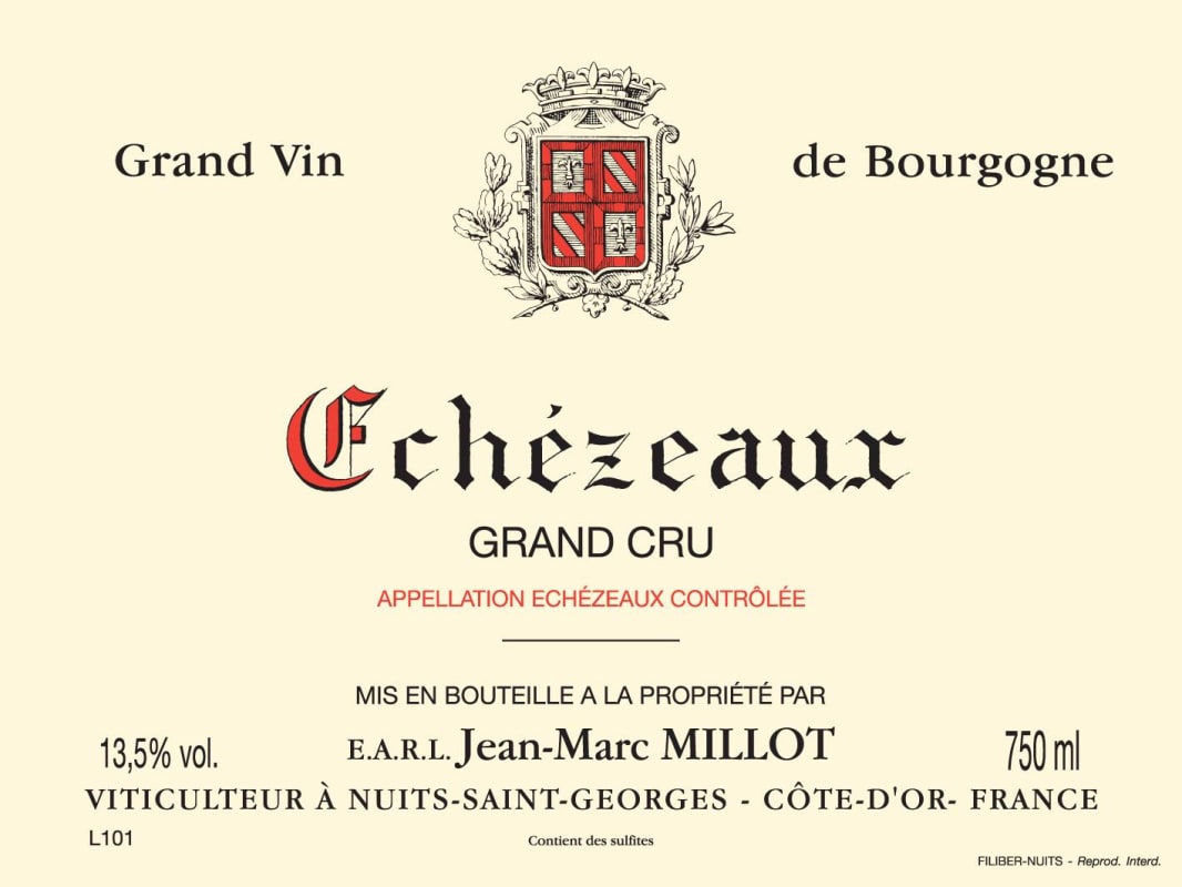 Jean-Marc Millot Echezeaux Grand Cru 2012 Front Label