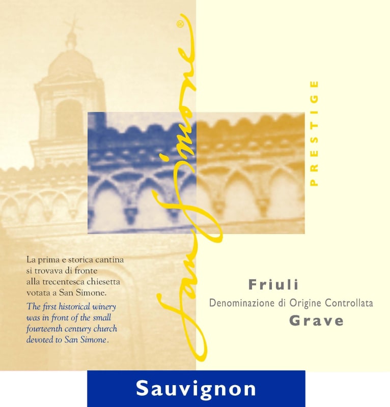 San Simone Friuli Grave Prestige Sauvignon 2015 Front Label