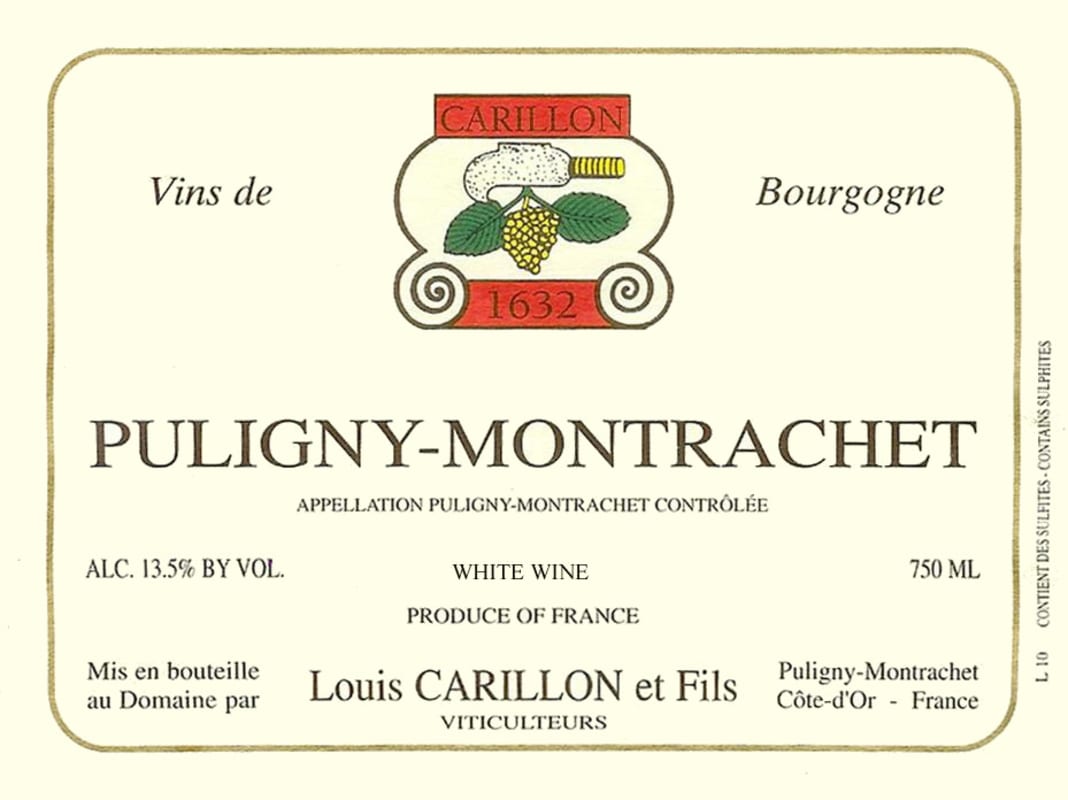 Dom. Louis Carillon Piligny-Montrachet 2007 Front Label